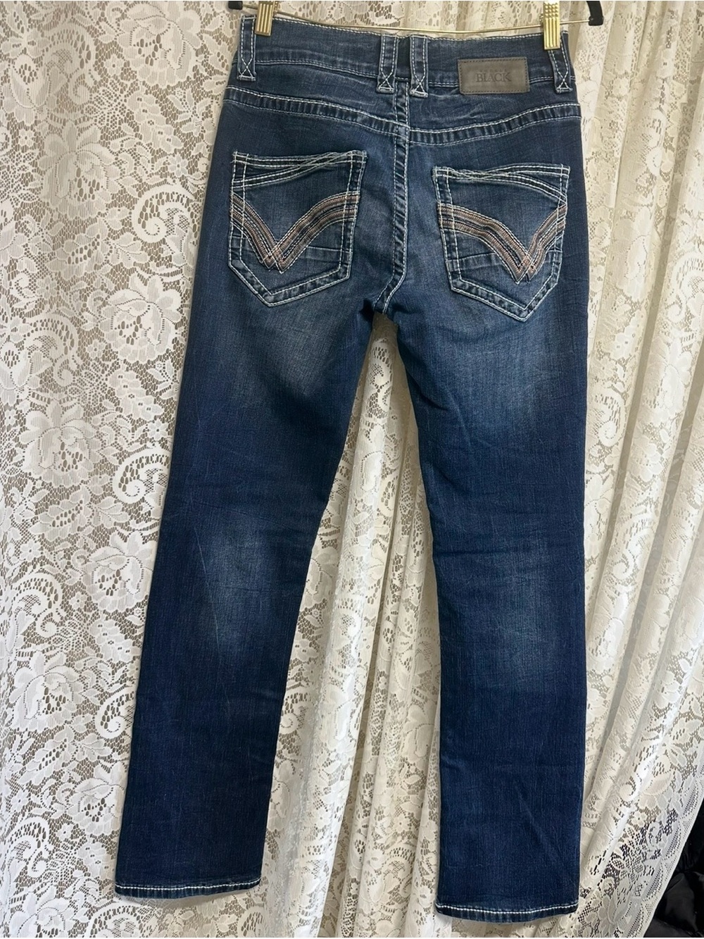 Buckle Black Dark Indigo Straight Jeans